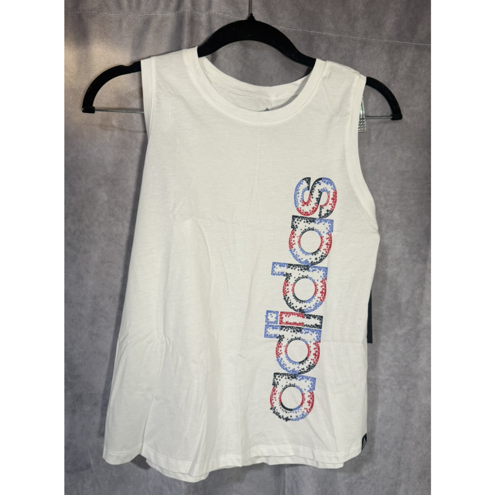 adidas Big Girls Waist Length Sleeveless Tank Top White Size XLarge 16 NWT